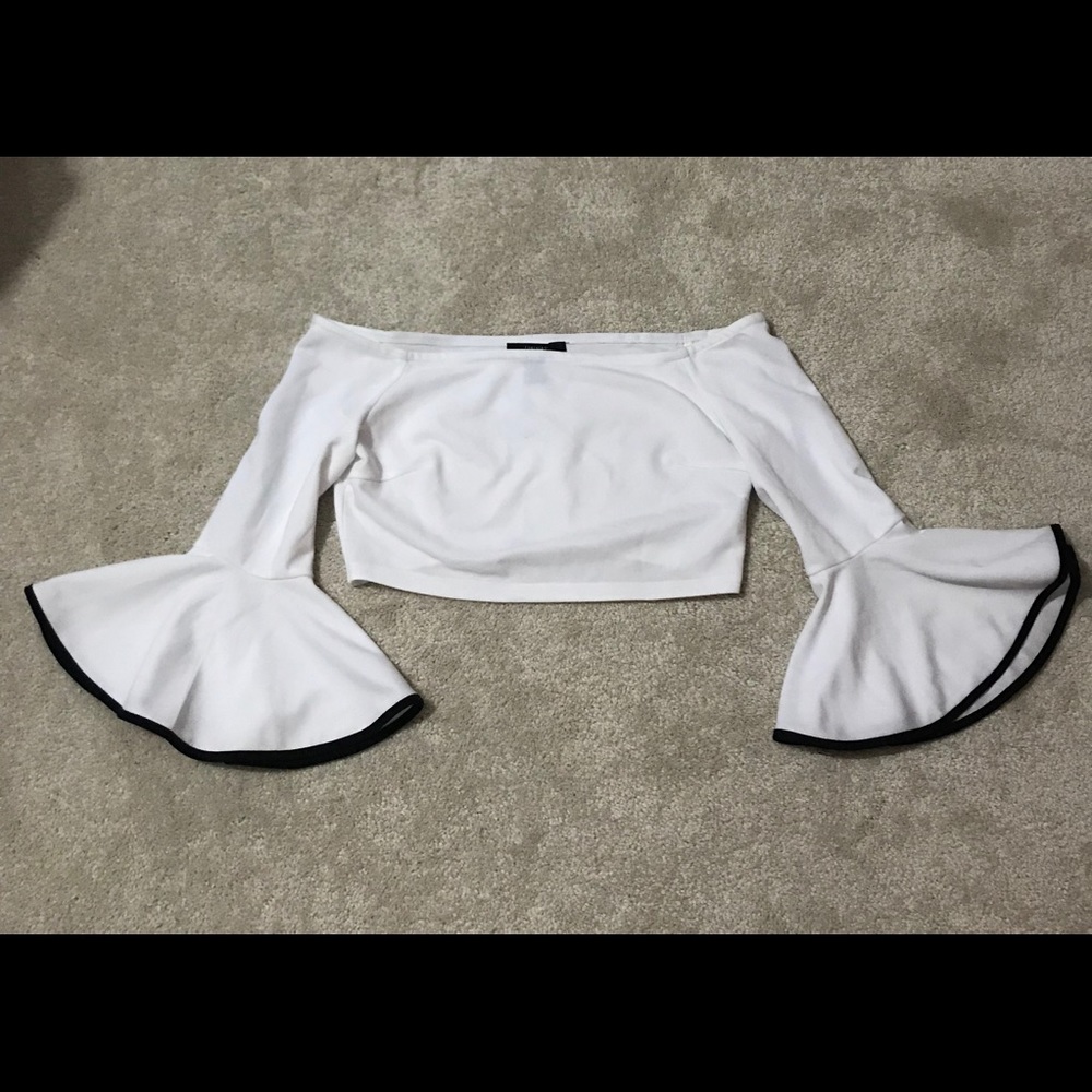 White crop top.